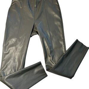 H&M Stylish Chic Gray Faux Leather Pants
